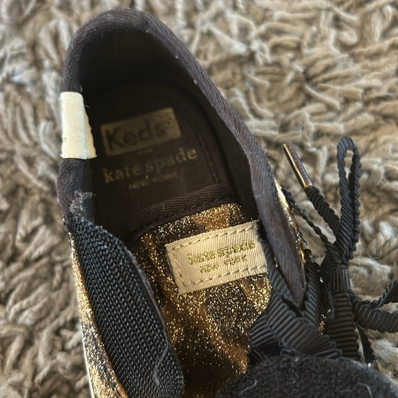 KATE SPADE x KEDS KICKSTART GLITTER LEOPARD TODDLER SNEAKERS Size 7 - Picture 7 of 8